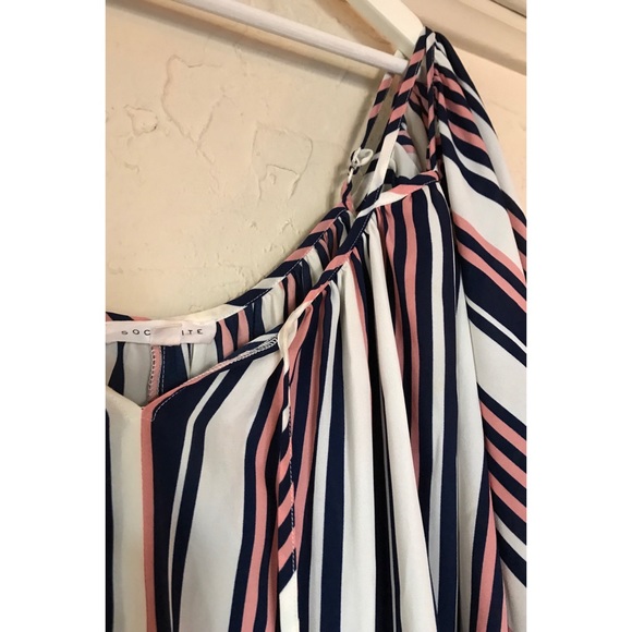 Boho Flowy Striped Top, Size Small - Picture 6 of 11